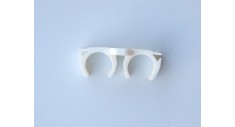 Plastic white double trunking clip